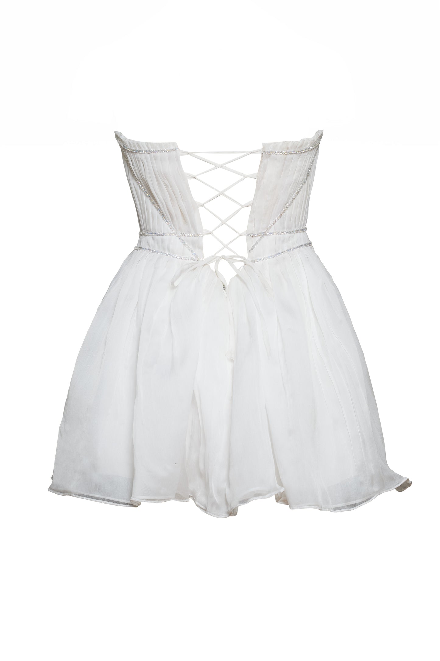 Iridis silk corset dress