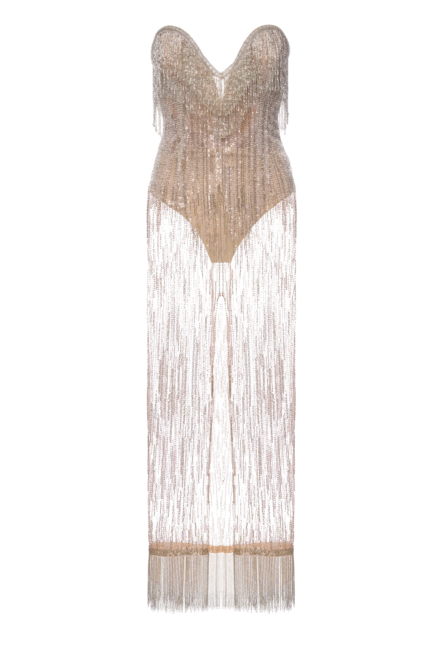 Vera silver beaded dress