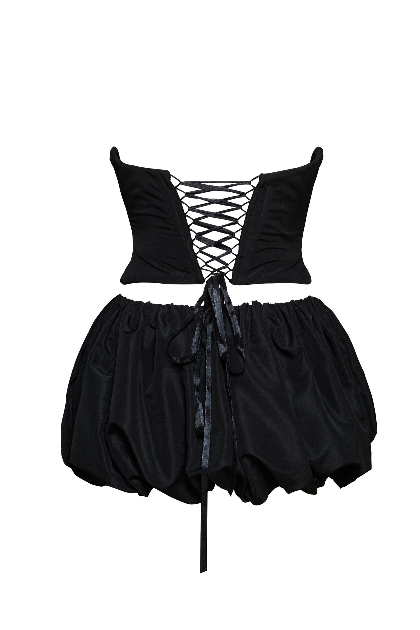 Noelle corset & bubble skirt Co ord Set with rhinestones